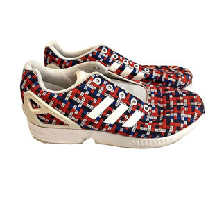 Adidas Men's Athletic Torsion ZX Flux Running Shoes 6.5 Blue Red USA America